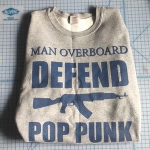 Man Overboard Defend Pop Punk crewneck sweatshirt